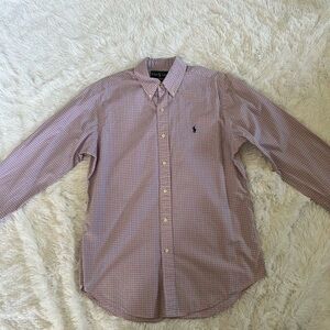Ralph Lauren Classic Fit Plaid Casual Button Down Shirt Size Medium